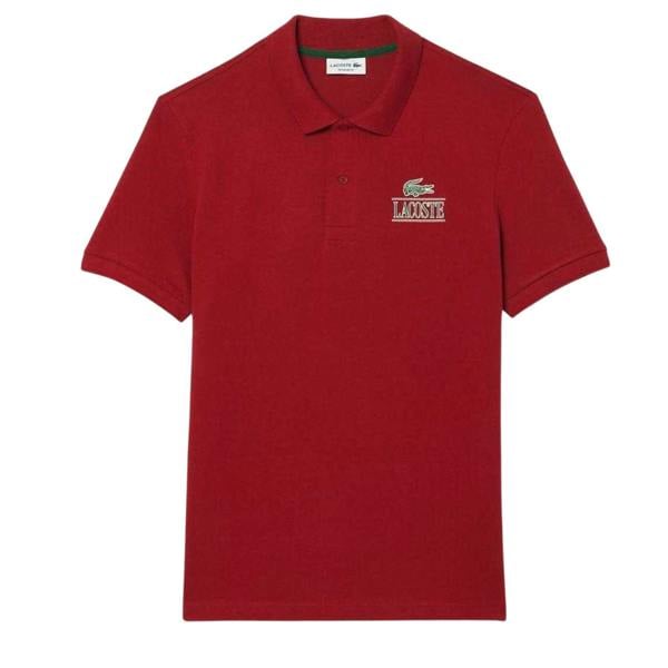 Lacoste Mens Regular Polo Shirt - Red - 