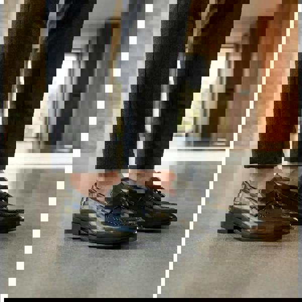 Dolcetto Men's Tassel High-Gloss Slip-On Loafers