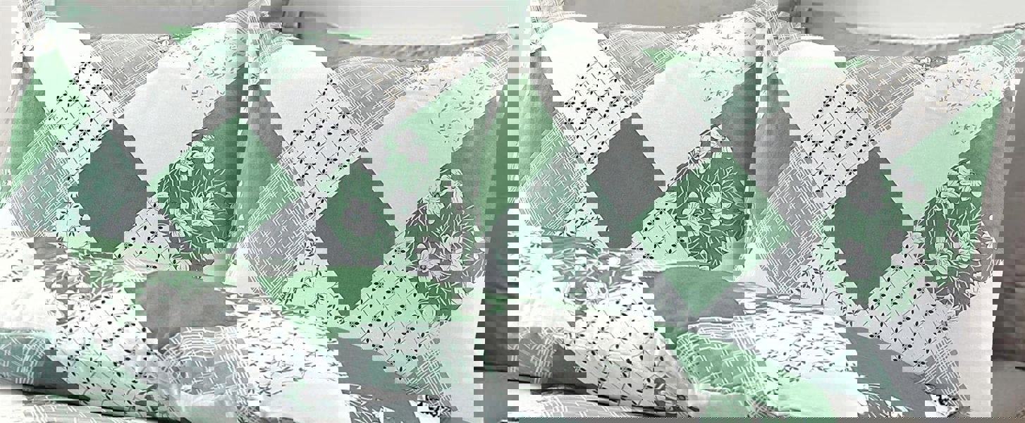 HomeSpace Direct Eloise Green Duvet Cover Set