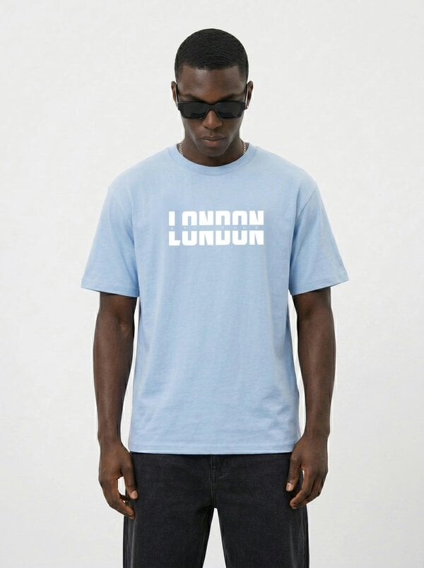 London Attitude Essential Split Graphic Premium Organic Cotton T-Shirt