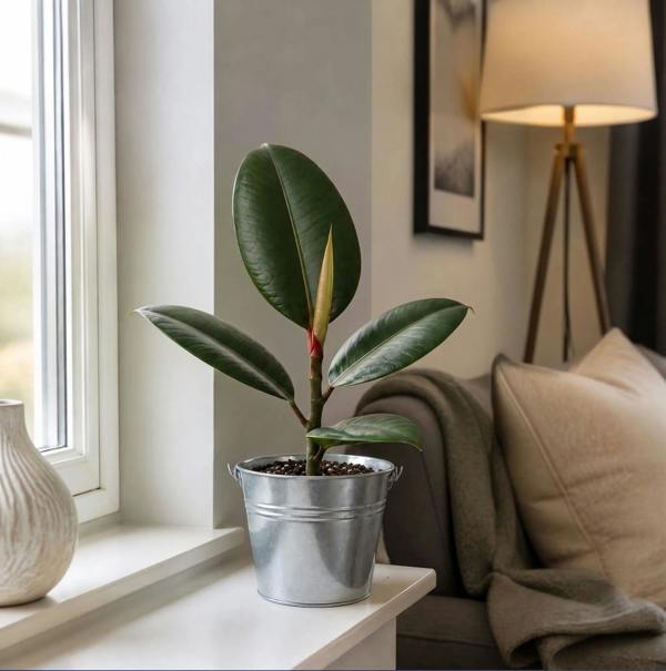 Ficus Robusta Rubber Plant 17cm Pot – Easy Care Indoor Houseplant Plants By Post
