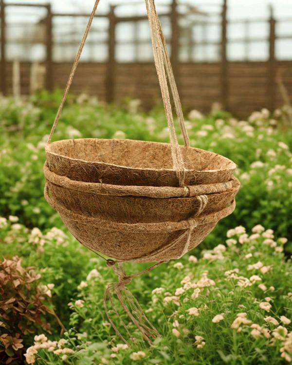 CoirProducts Hanging Baskets | Premium Biodegradable Coconut Fibre Baskets for Flowers, Herbs & Container Plants