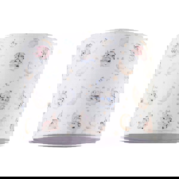 Fun and Cosy Baby Velvet Lamp Shade with Stars Clouds and Animals Image 1