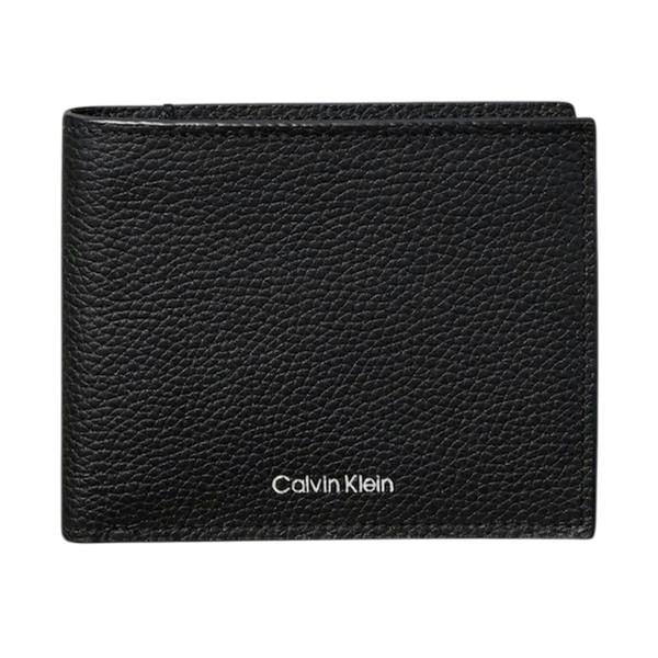 Calvin Klein Embossed Leather Logo Everyday Wallet - Black - 