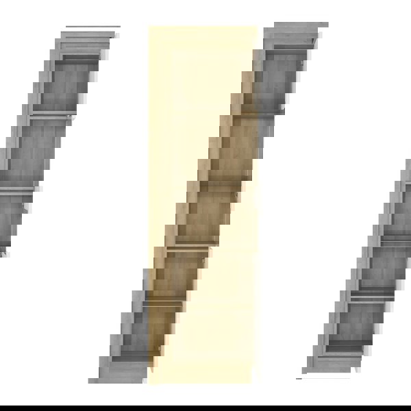 Furniture To Go Lyon Tall narrow display cabinet (RHD) in Riviera Oak/White High Gloss