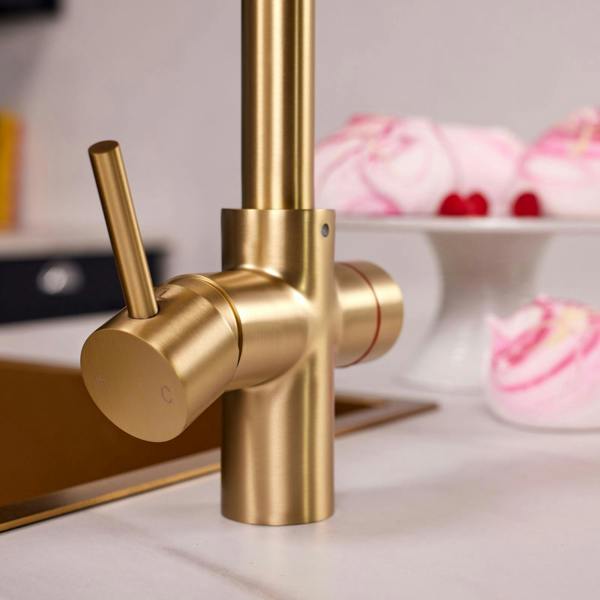 Impromta 4 in 1 Biometric Boiling Water Tap | Brushed Brass Finish