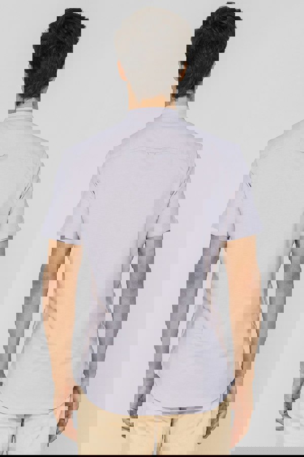 ENORSIA Mens Slim Fit Stand Up Collar Shirt