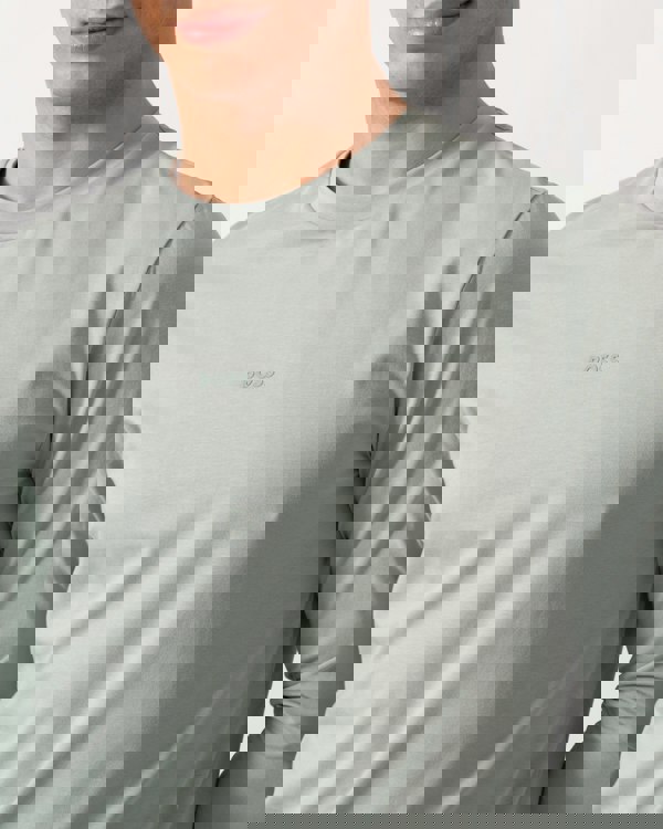 BOSS Orange Tchark Mens Long Sleeve Stretch Cotton T-Shirt - Open Green 351