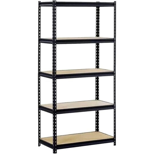Havendro 5 Tier Racking Heavy Duty Garage Shelving Storage Shelves Boltless Steel Unit - black - metal composite panel