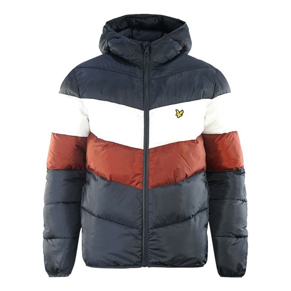 Lyle & Scott Colourblock Puffer Jacket - Navy Blue