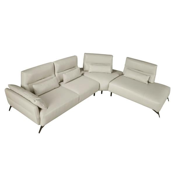 Angel Cerdá Corner sofa in sand leather 6213/6214