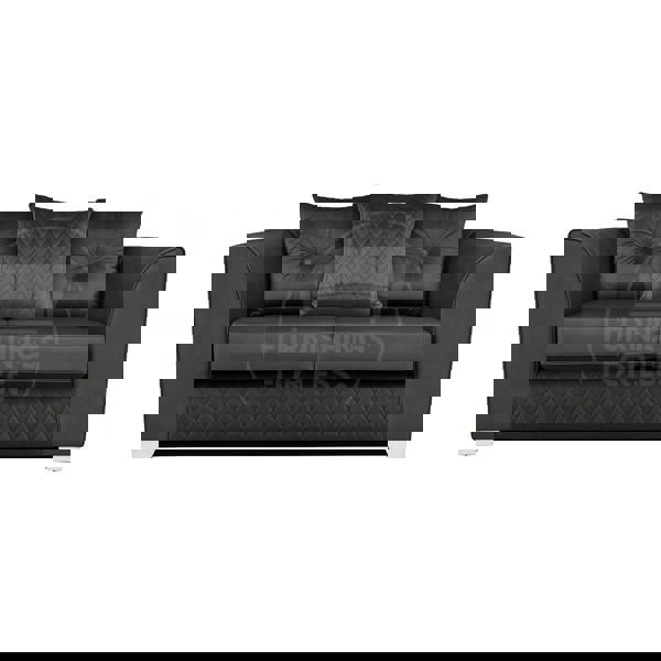 Furnishings For Less Victoria Plush Velvet 2 Seater Sofa