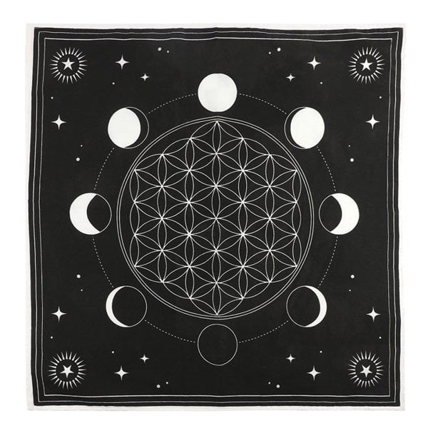 Serano Moon Phase Crystal Grid Altar Cloth