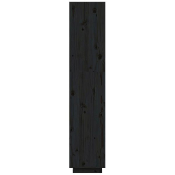 Berkfield Book Cabinet/Room Divider Black 40x35x167 cm Solid Wood Pine