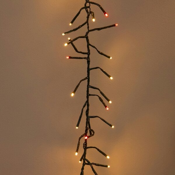 Samuel Alexander 25m 2000 LED ClusterBrights Christmas String Lights in Red & Warm White