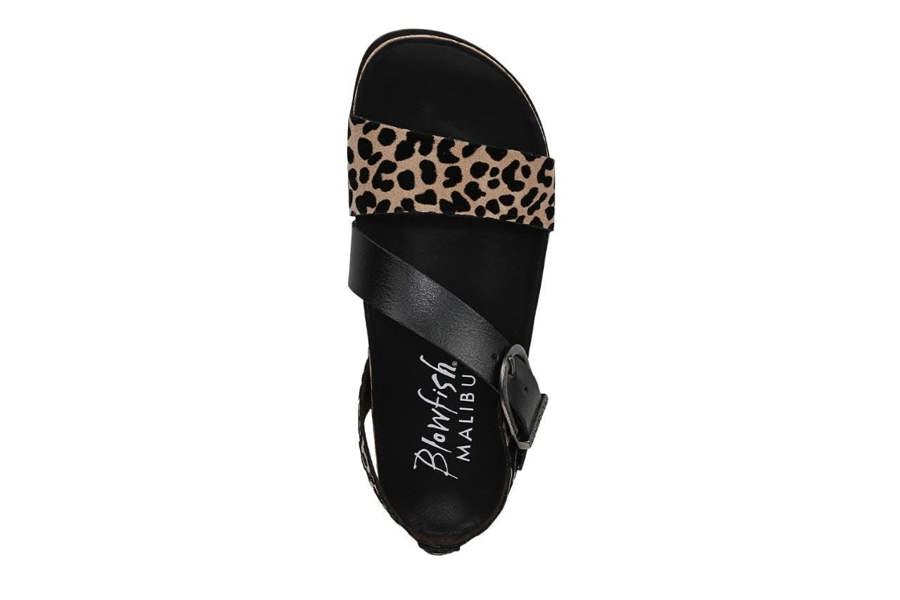 Blowfish Malibu Women's Leopard Brown Footbed Sandals - Lance