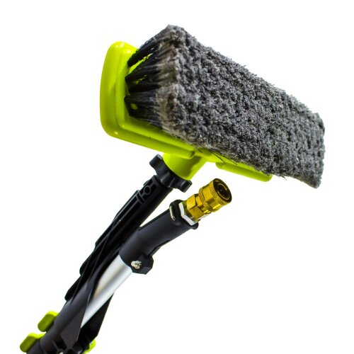 Equip2clean 5.5m (18') Lightweight Aluminium Telescopic Lance with Brush – 6 Section, 4200 PSI