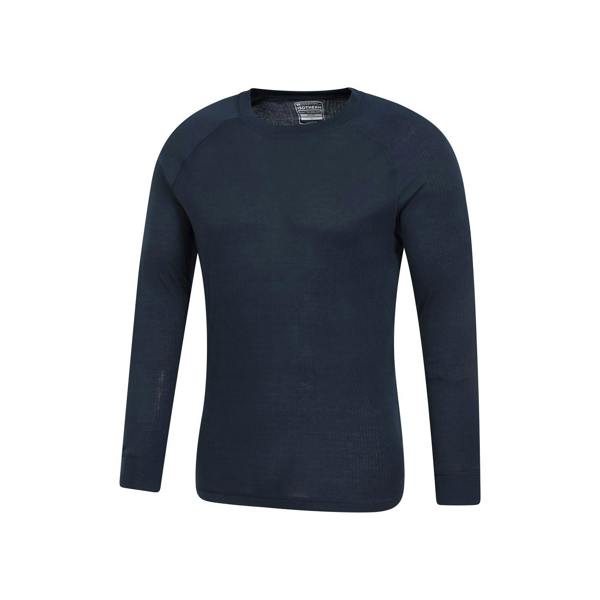 Mountain Warehouse Mens Talus Round Neck Long-Sleeved Thermal Top - Blue - 