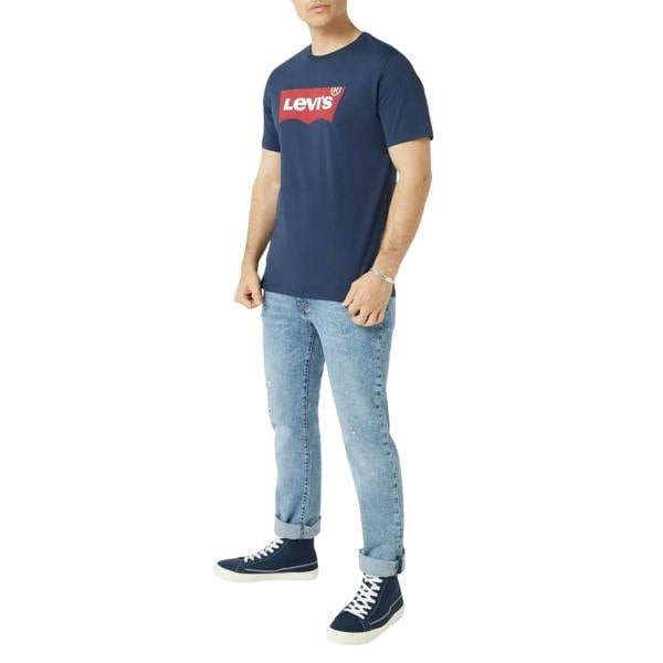 Levis Mens Batwing Logo T-Shirt - Navy/Red - 