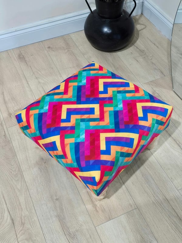 ISTOOLS Premium Multi-Colour Trem Footstool Pouffe – Stylish, Comfortable & Versatile