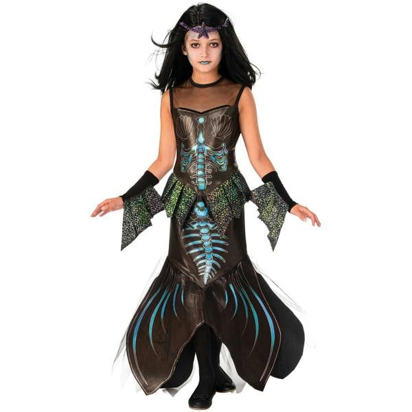 Bristol Novelty Girls Mermaid Halloween Costume - Black/Blue - 