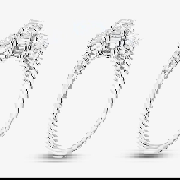 T. H. Baker Platinum 2.00ct Brilliant Cut Lab Grown Diamond Three Stone Ring LGR5026-200