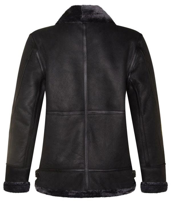 Infinity Leather Men's B3 Sheepskin Shearling Aviator Pilot Flying Jacket