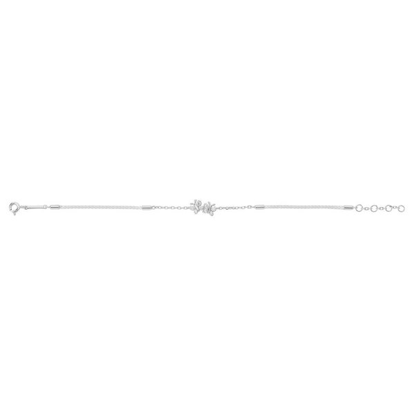 BLOOMTINE Enchanting Flutterfly™ (Butterfly) Sterling Silver Silk Cord Bracelet