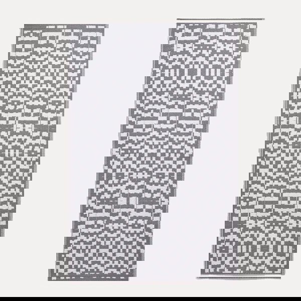 HOMESCAPES Outdoor Rug Luxury Waterproof Reversible Recycled, For Garden, Zoe Geometric