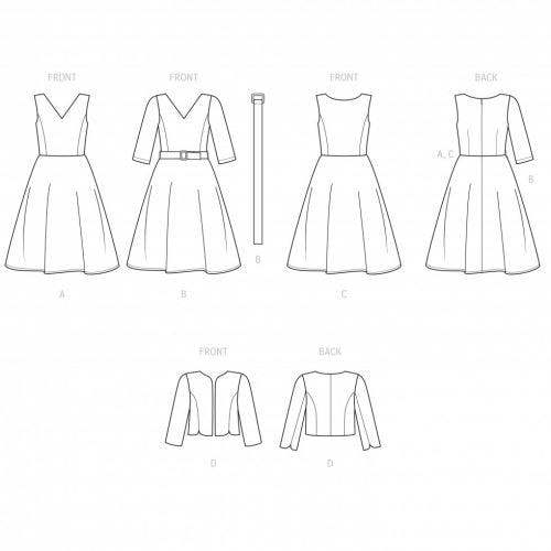 Simplicity Sewing Pattern 9474, Dresses, Jackets for Women, FF (18W-20W-22W-24W) - Intermediate