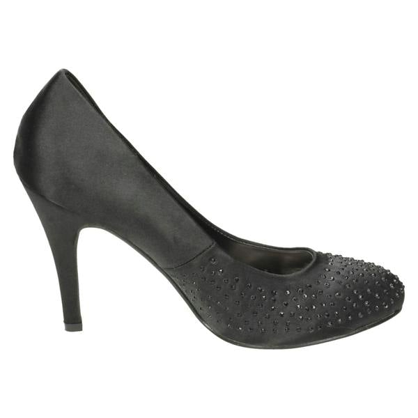 Anne Michelle Ladies Anne Michelle Diamante Court Shoes