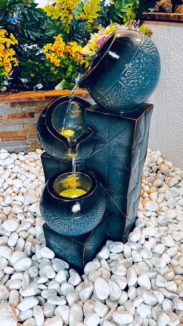 Tranquillity Water Features Teal Tranquil Pour Traditional Water Feature
