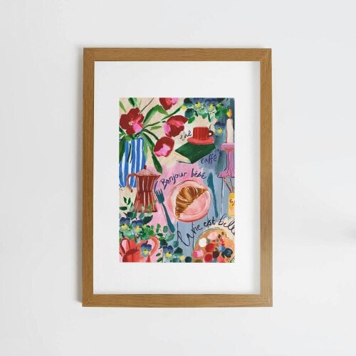 Joules Bonjour Bebe A2 Wood Frame | Multicoloured