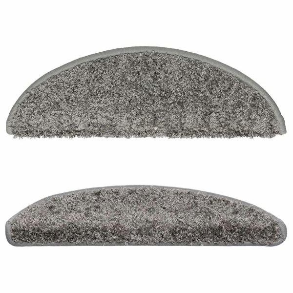 Berkfield Carpet Stair Treads 15 pcs Grey 56x17x3 cm