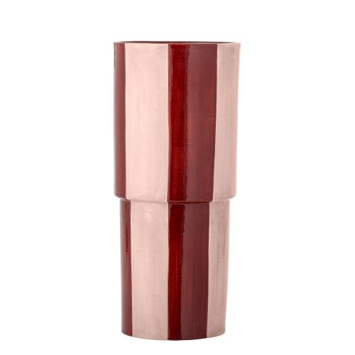 Love Frankie Ruby & Rose Striped Stoneware Vase