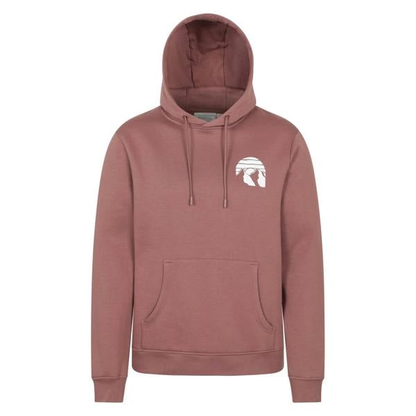 Mountain Warehouse Mens Mountain Badge Hoodie - Light Brown - 