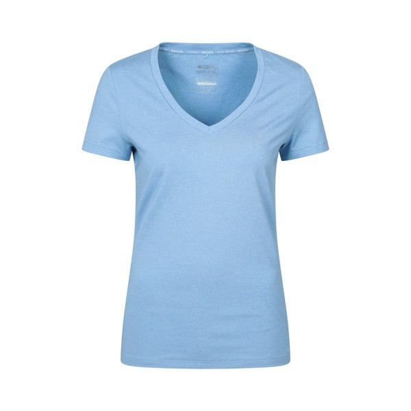 Mountain Warehouse Womens/Ladies Vitality V Neck T-Shirt - Light Blue