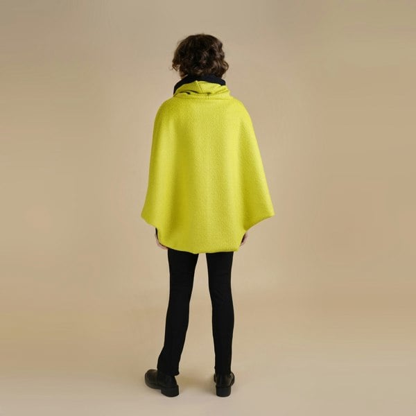 Antonia York Vibrant Colour Funnel Neck Cape | Georgia Boiled Wool Fully Lined Poncho