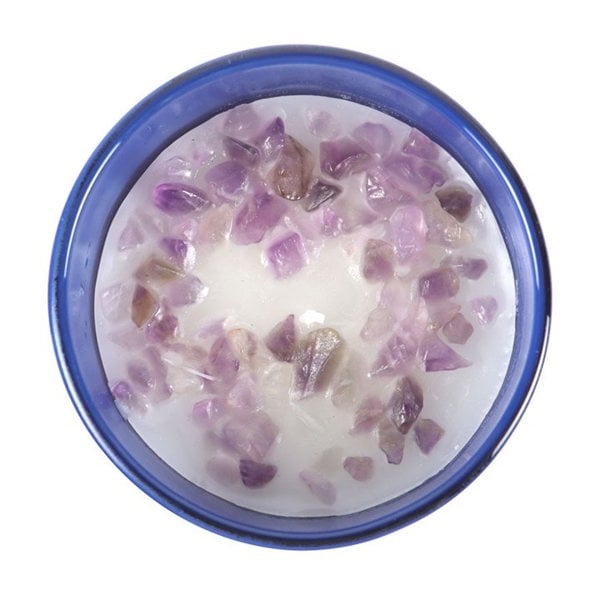 Serano The Moon Amethyst Crystal Chip Candle