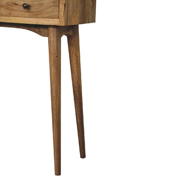 Wyld Haus Parma Mini Oak Mango Wood Hallway Console Table 2 Drawers
