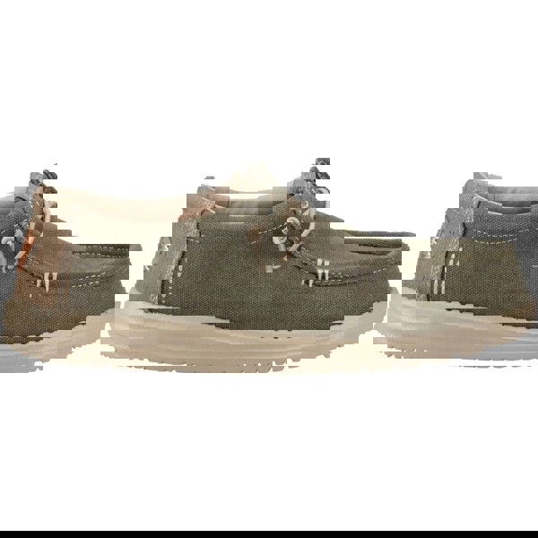 HEYDUDE Wally Workwear Polyester Blend Men's Dusky Green/Irish Cream Moccasins Shoes