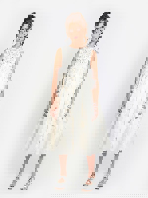 Maison Ava Girls Lilly Occasion Dress in Ivory