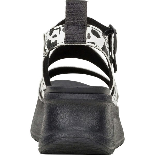 HEYDUDE Delray Buckle Animal Polyester Women's Black/White Sandals
