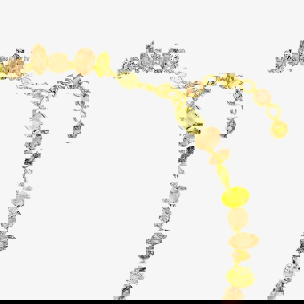 Swarovski Gema Gold Tone Plated Mixed Yellow Crystal Tennis Necklace 5718071