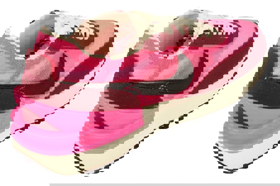 Nike Womens Waffle One Trainers Dq0855  600 - Hyper Pink Black Dark Beetroot 600 - Photo 2