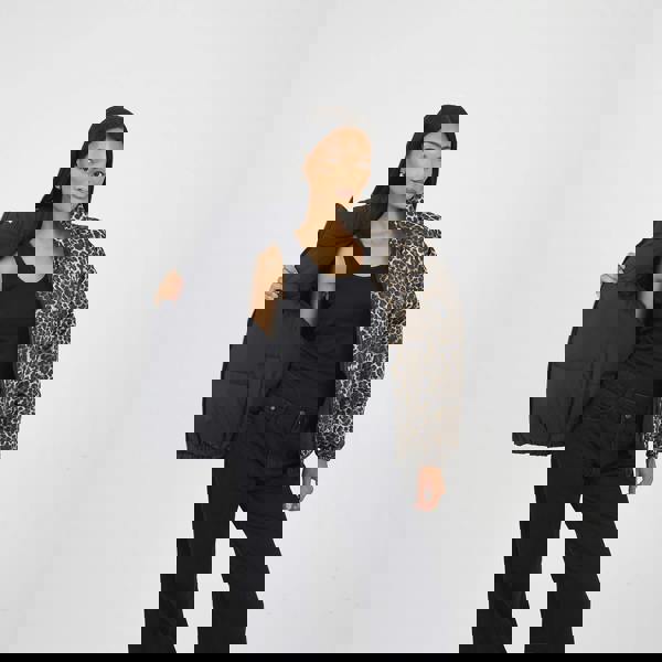 Brave Soul Black Reversible Oversized Puffer Jacket - Black Image 4