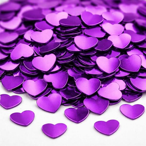 Purple Heart Confetti 14g Table Scatter for Birthday, Wedding and Celebration Decorations image 8