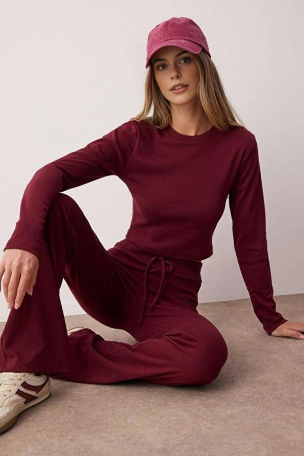 WOVCOR 2-Piece Slim Fit Knit Top & Pants Set