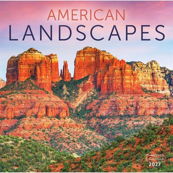 American Landscapes Calendar 2027, Wall Calendars, Month To View, Travel, Gift