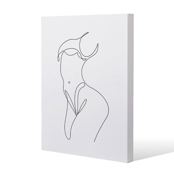 Benjamin Tate Design line art of femail body Slim Style Canvas Print  75x100cm , 15mm Slim Real wood.